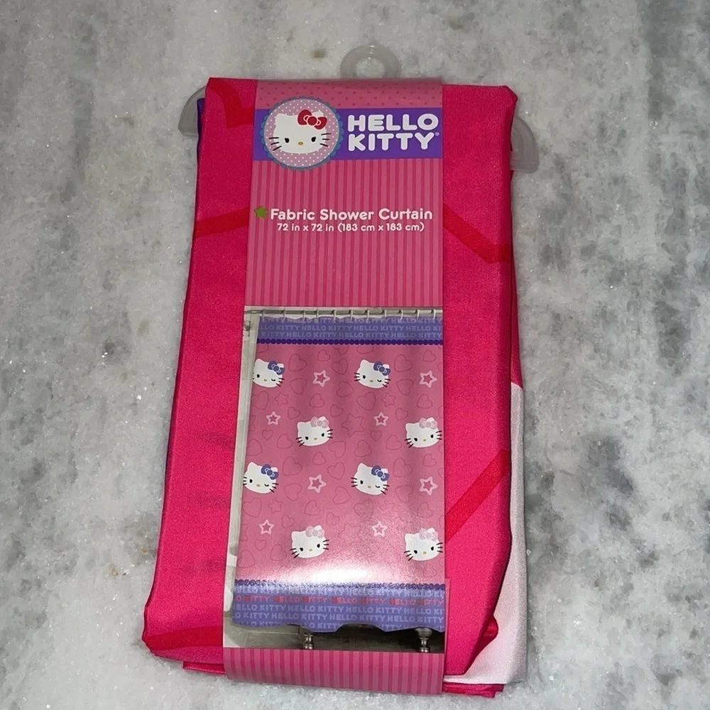 HELLO KITTY FABRIC SHOWER CURTAIN